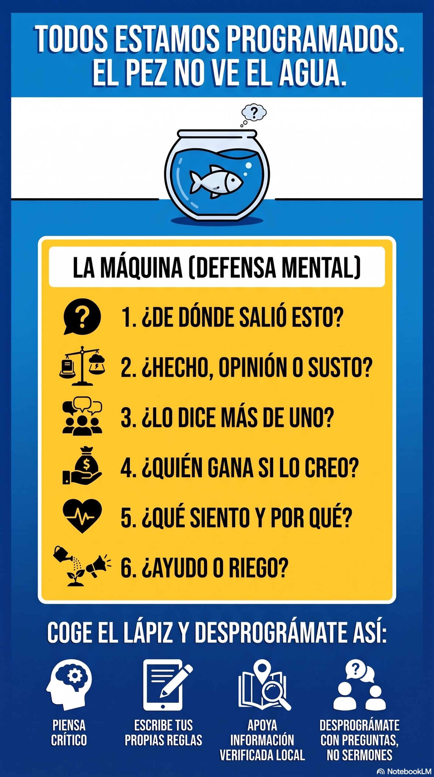 Te Programaron: las 6 preguntas de La Máquina y 4 acciones para desprogramarte