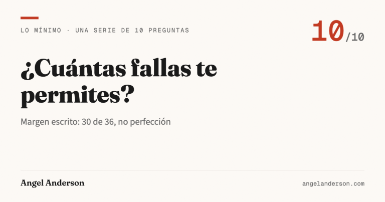 Lo mínimo 10: ¿Cuántas fallas te permites?